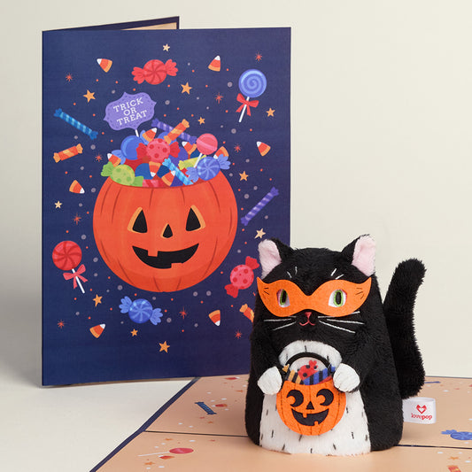 Halloween Cat Plushpop Card