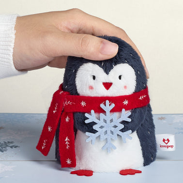 'Warm Winter Wishes' Holiday Penguin Plushpop Card