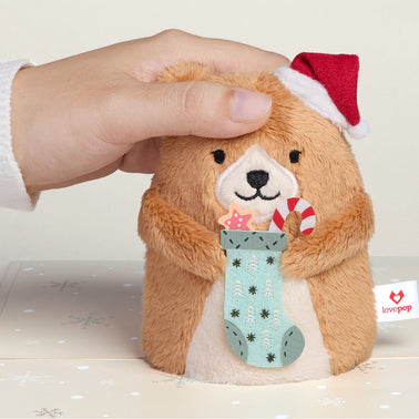 'Merry Christmas' Holiday Bear Plushpop Card