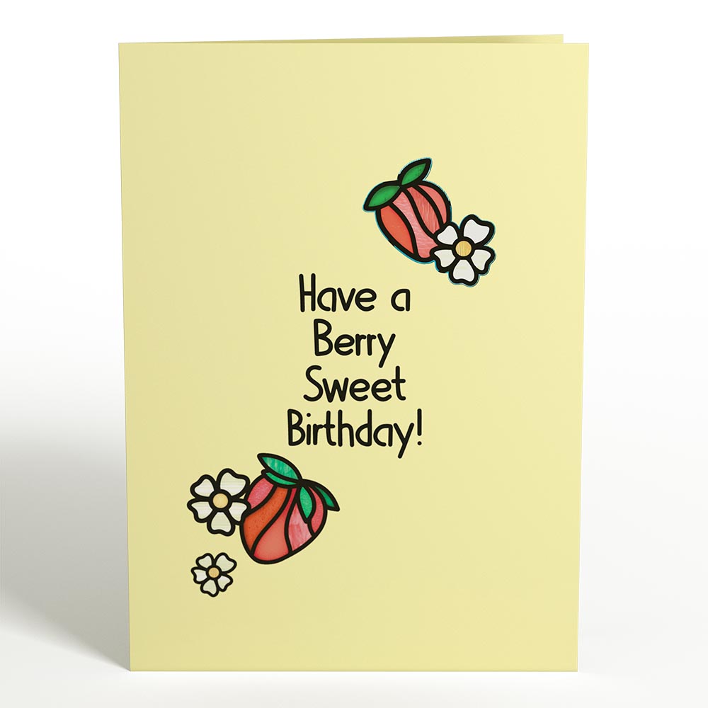 Berry Sweet Birthday Suncatcher Card & Pop-Up Bouquet Bundle