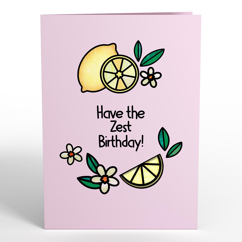 Zest Birthday Lemons Suncatcher Card