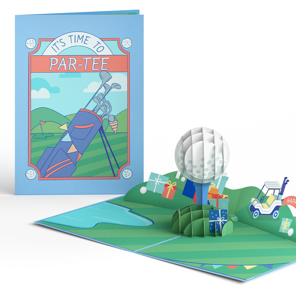 Time to Par-Tee Birthday Golf Pop-Up Card