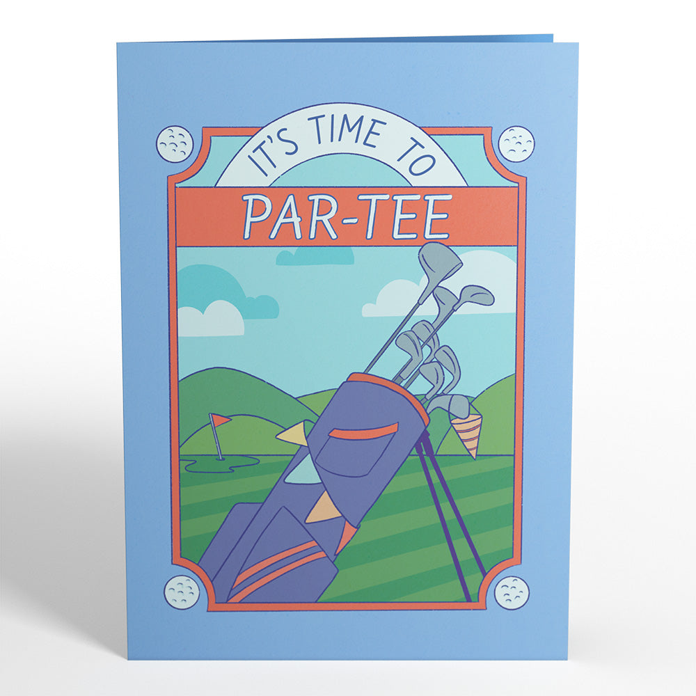 Time to Par-Tee Birthday Golf Pop-Up Card