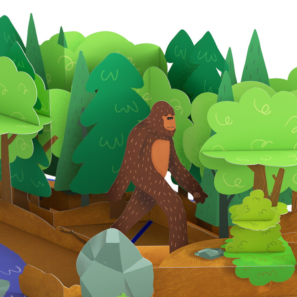 Bigfoot Legendary Birthday Pop-Up Card