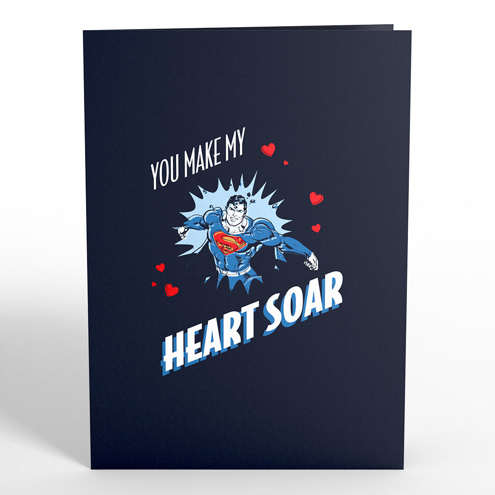 Superman You Make My Heart Soar Pop-Up Card