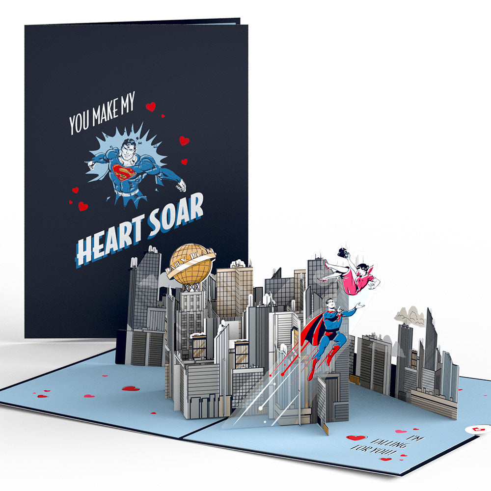 Superman You Make My Heart Soar Pop-Up Card