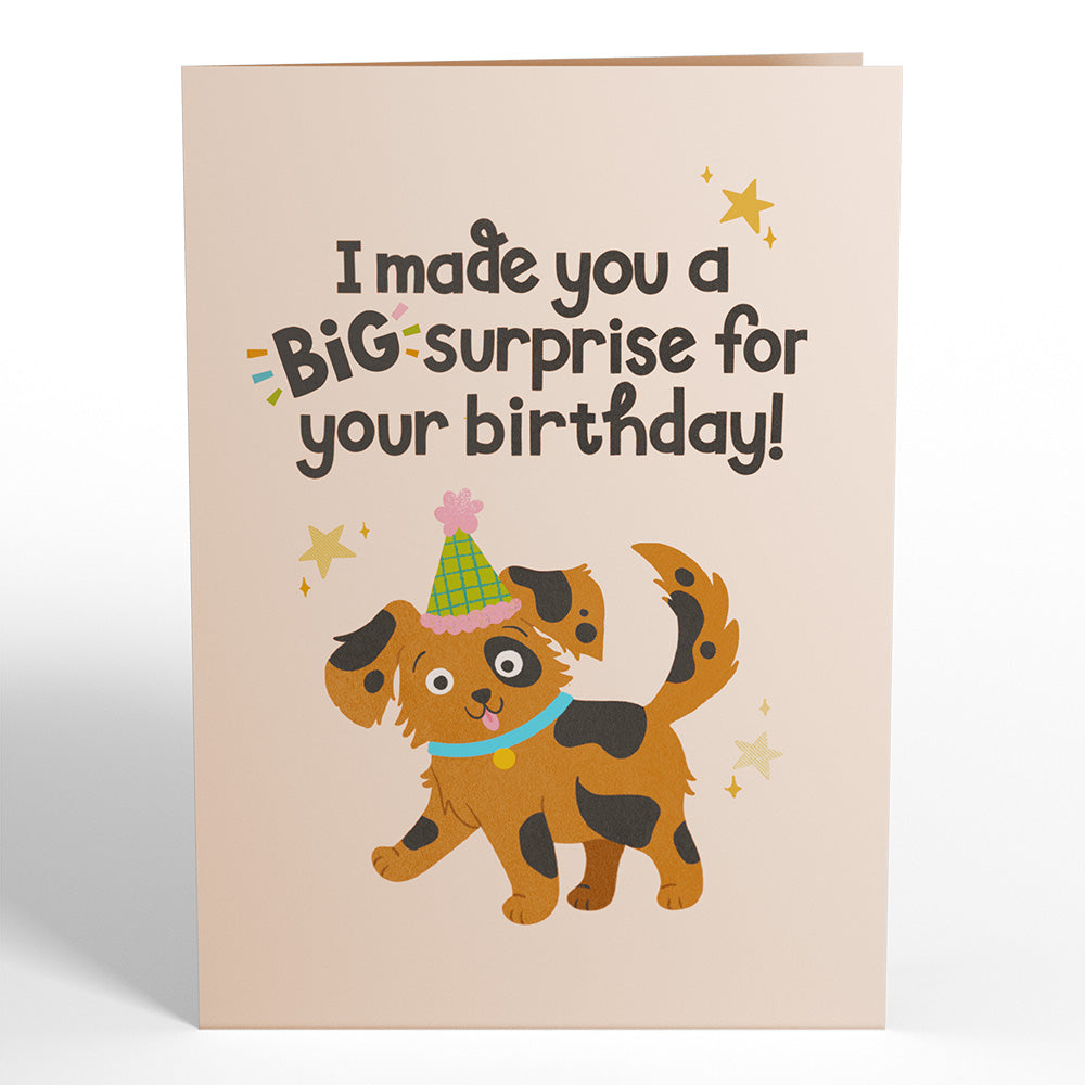 Happy Birthday from Your Favorite Party Pooper Dog Pop-Up Card