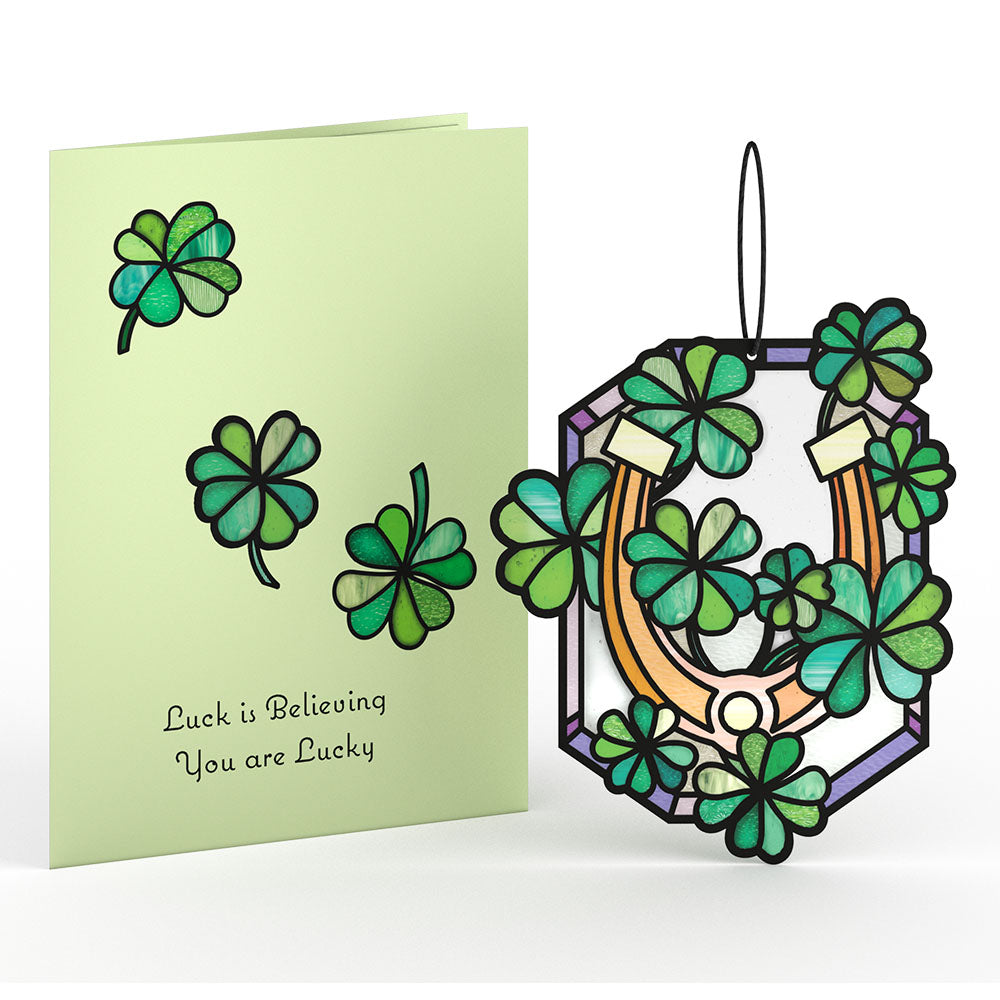 Lucky Shamrock Suncatcher Card