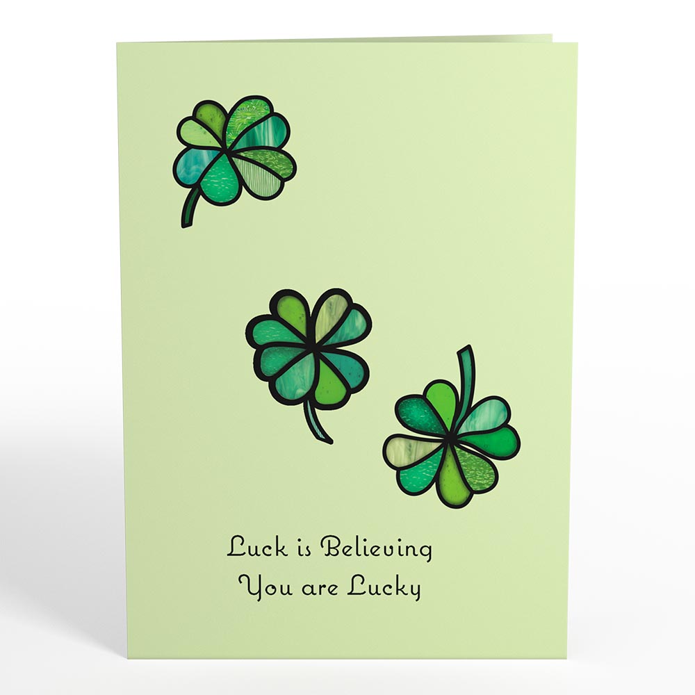 Lucky Shamrock Suncatcher Card