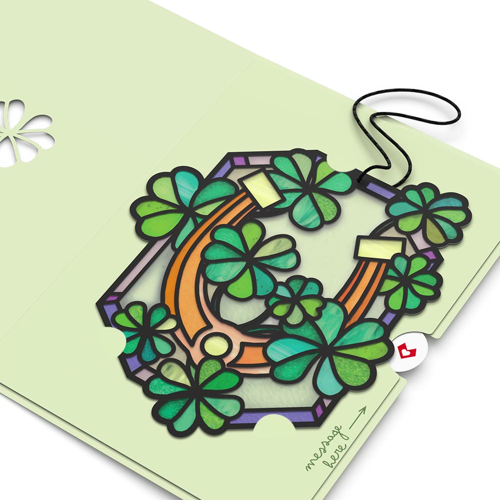 Lucky Shamrock Suncatcher Card