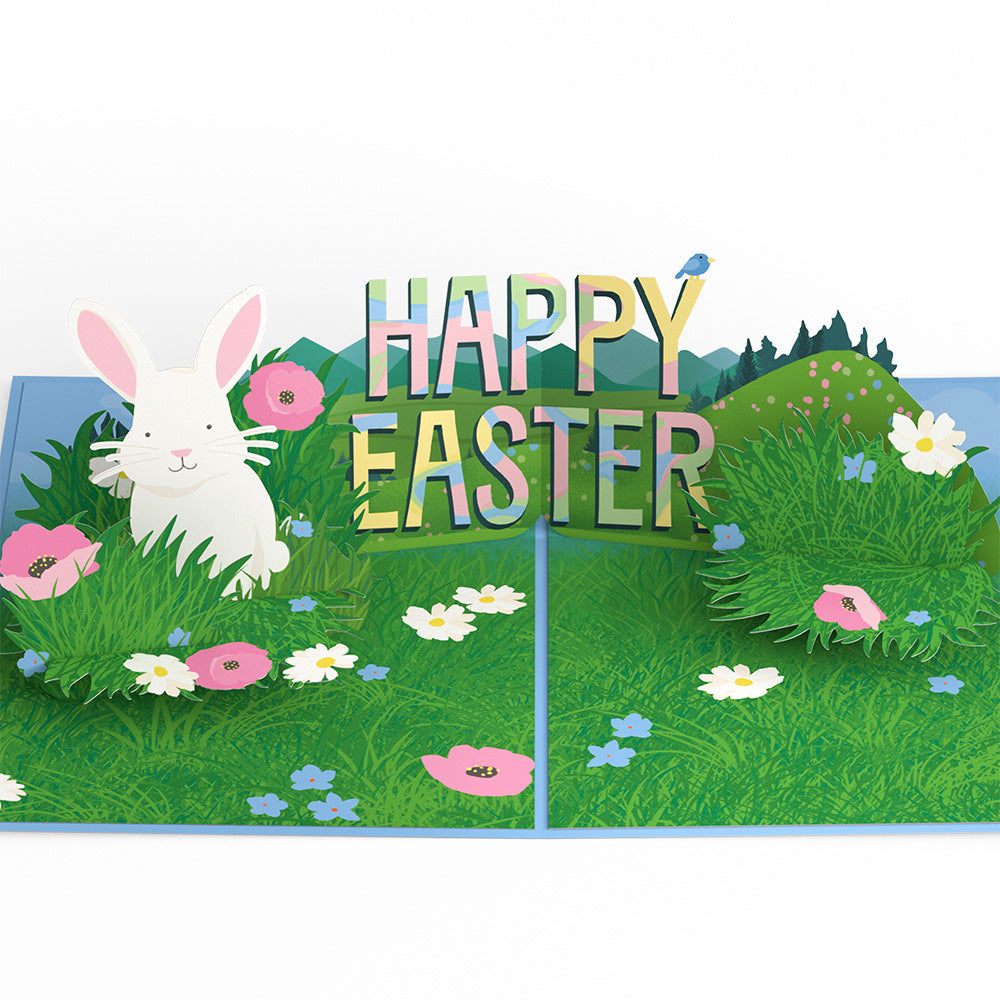 Happy Easter Spring Meadow Pop-Up Card