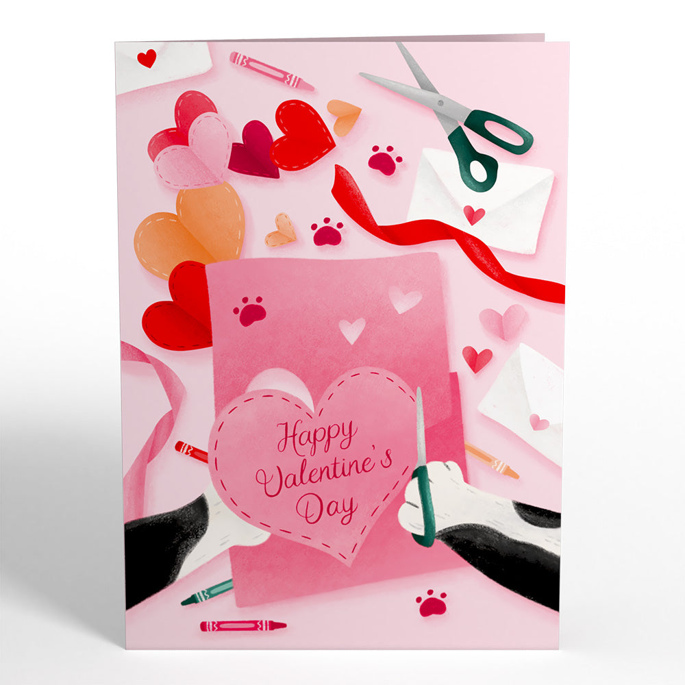 Crafty Cat Valentine’s Day Surprise Pop-Up Card