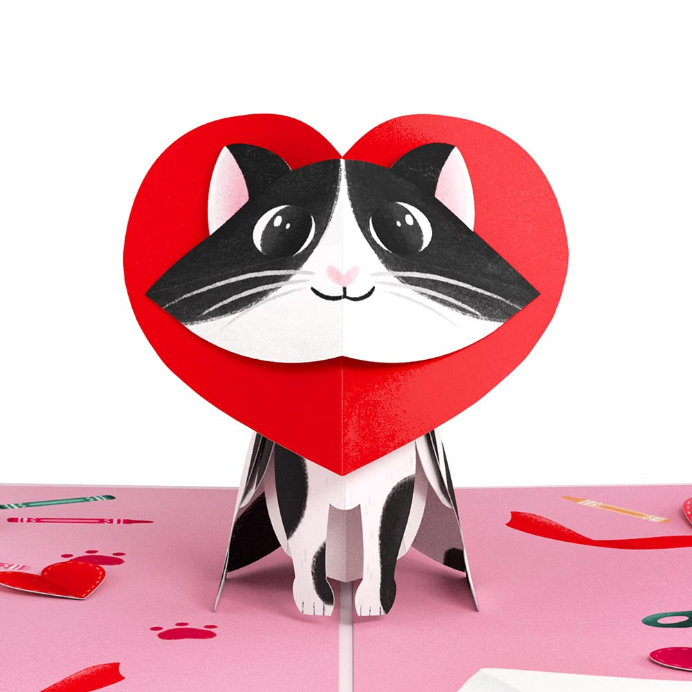 Crafty Cat Valentine’s Day Surprise Pop-Up Card