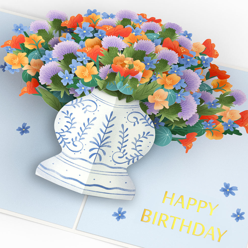 Birthday Bouquet of Happiness Pop-Up Card