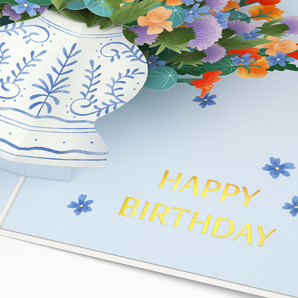 Birthday Bouquet of Happiness Pop-Up Card