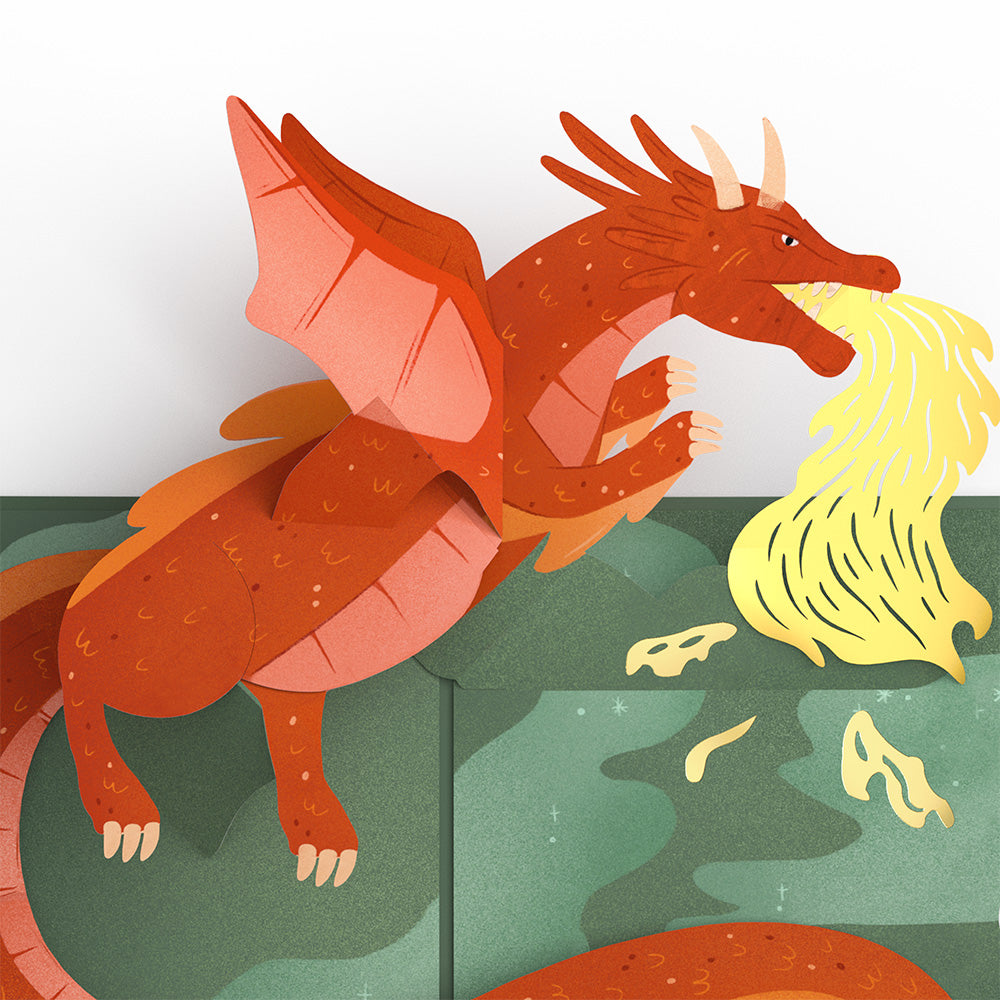 Fired Up for Your Birthday Dragon Pop-Up Card