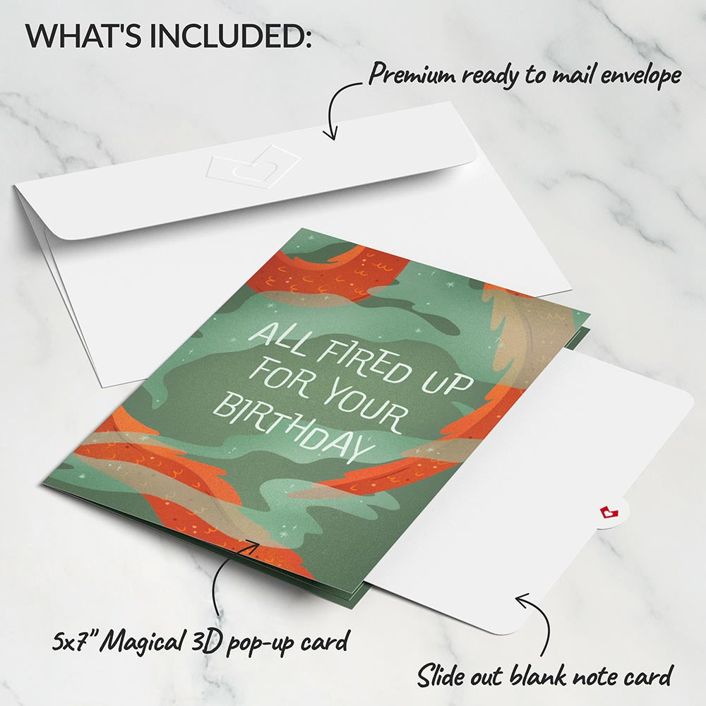 Fired Up for Your Birthday Dragon Pop-Up Card