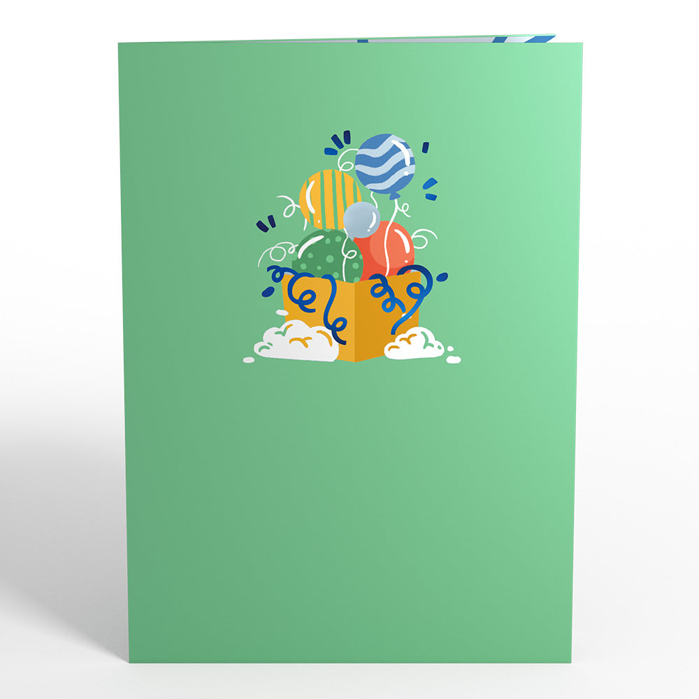 Happy Birthday Balloons Music and Lights Pop-Up Card