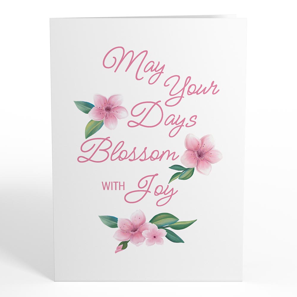 May Your Days Blossom with Joy Card with Mini Bouquet