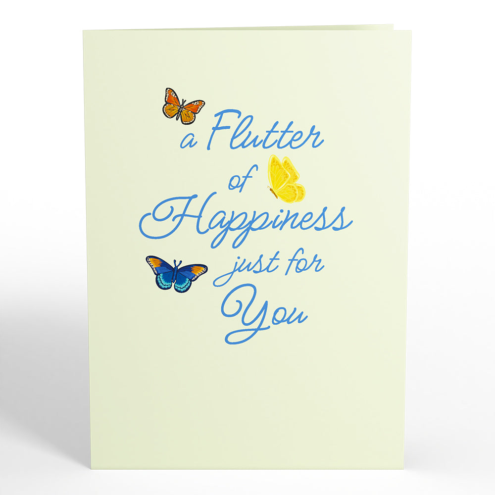 Flutter of Happiness Card with Mini Bouquet