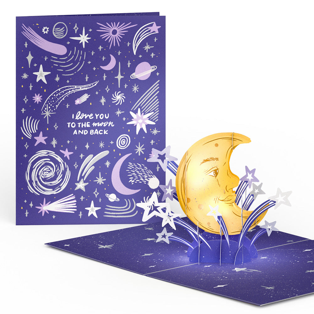 Love You to the Moon and Back Light-Up Pop-Up Card