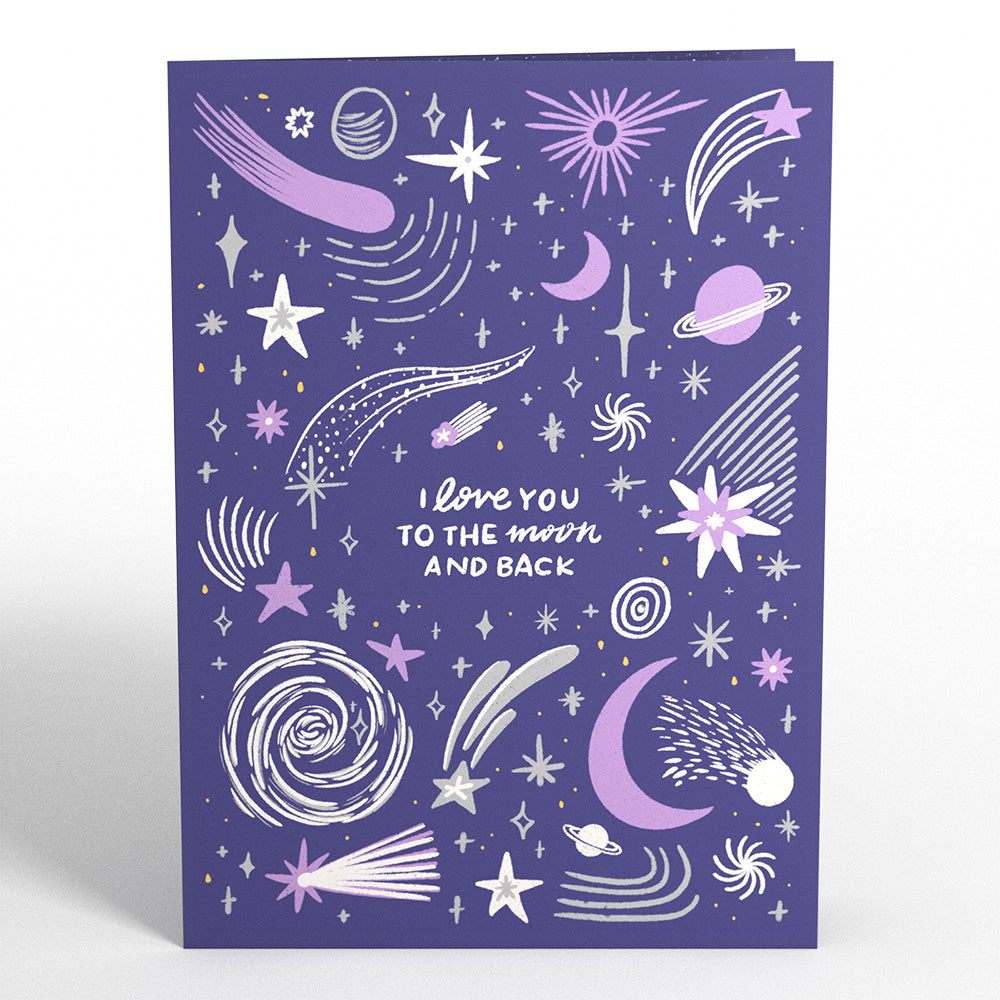 Love You to the Moon and Back Light-Up Pop-Up Card