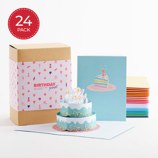 Paperpop Birthday Box Set (Assorted 24-Pack): Paperpop® Card