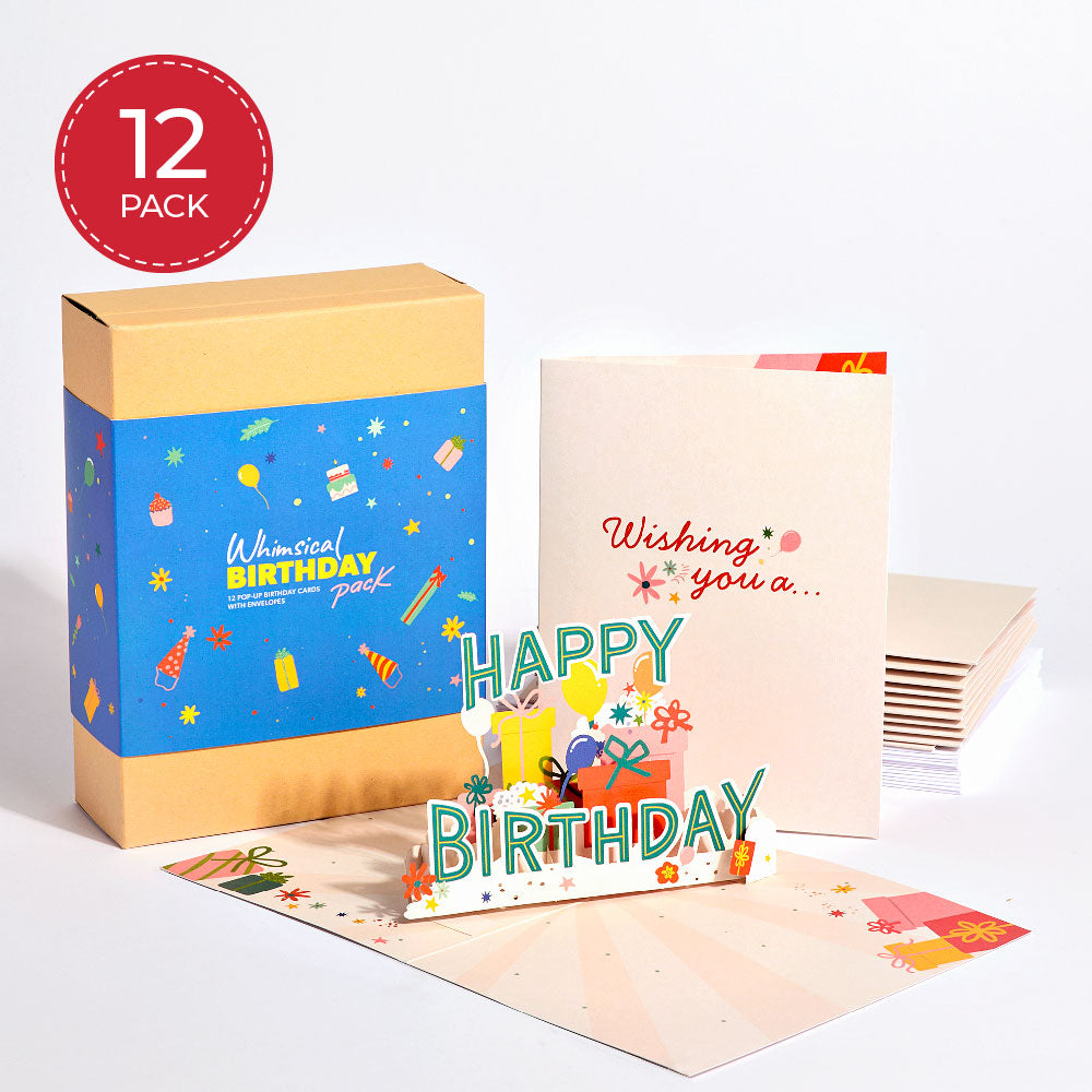 Whimsical Birthday Box Set (Assorted 12-Pack): Paperpop® Card