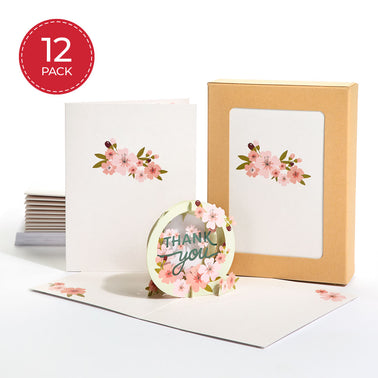 Cherry Blossom Thank You Box Set (12-Pack): Paperpop® Card