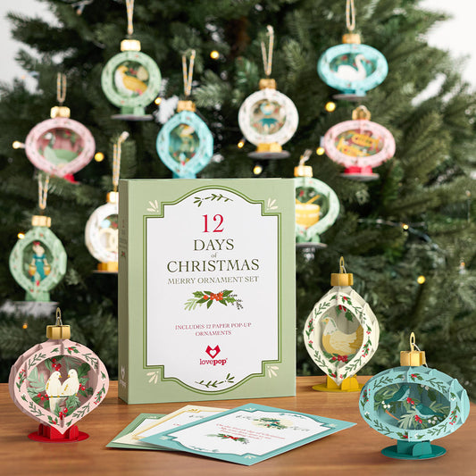 12 Days of Christmas Merry Ornament Set