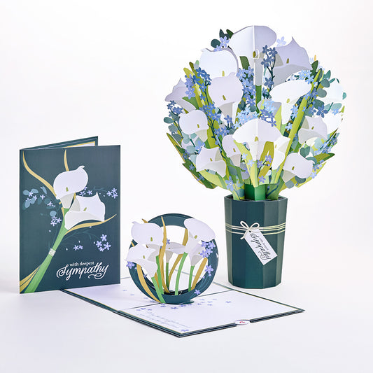 Deepest Sympathy Pop-Up Card & Bouquet Bundle