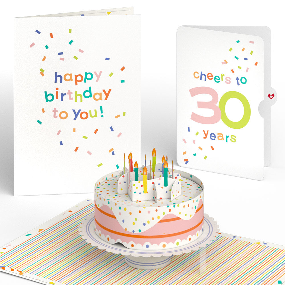 Confetti Cake 30th Birthday Pop-Up Card and Sentiment Set