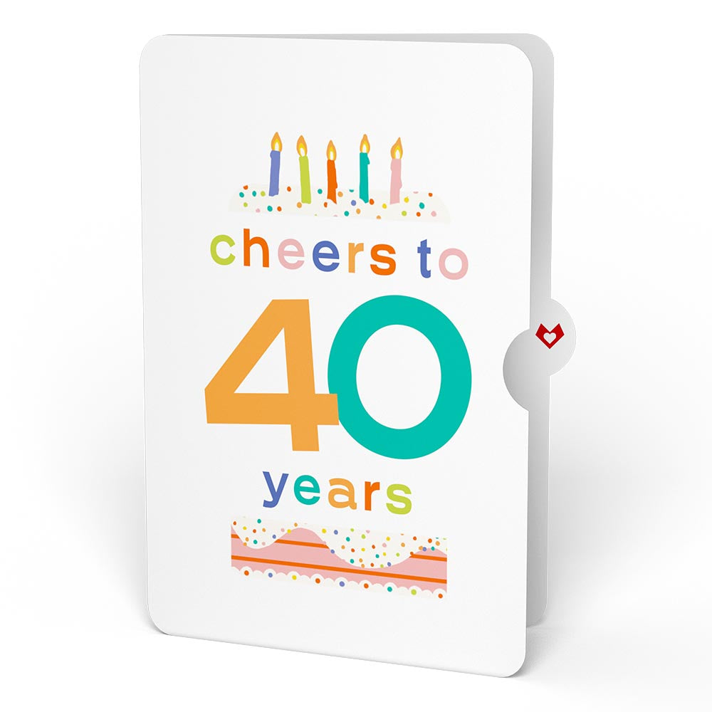 Confetti Cake 40th Birthday Pop-Up Card and Sentiment Set