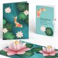 Koi Fish and Lotus Birthday Pop-Up Card and Sentiment Set for Daughter