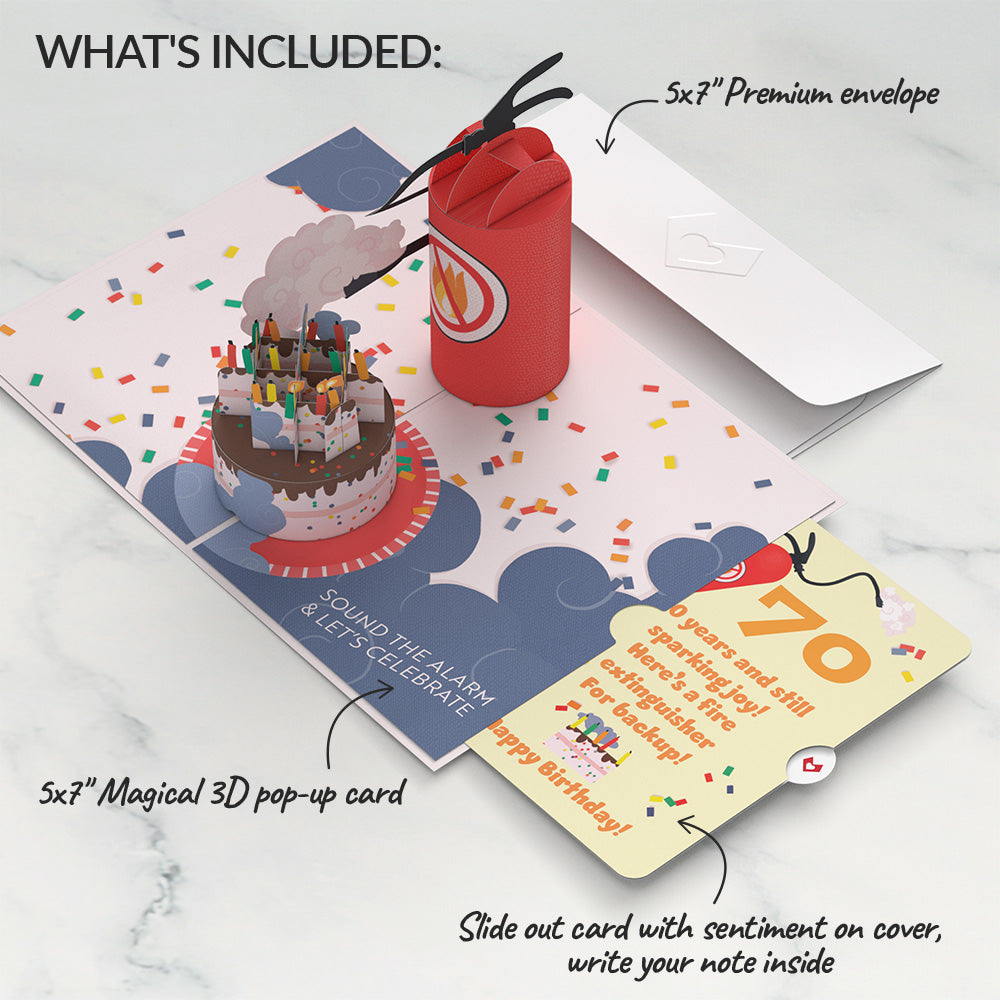 Holy Smokes You're Old 70th Birthday Pop-Up Card and Sentiment Set