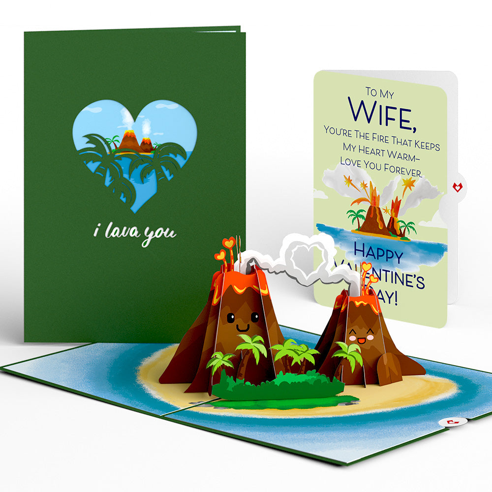 I Lava You Valentine Pop-Up Card and Sentiment Set for Wife