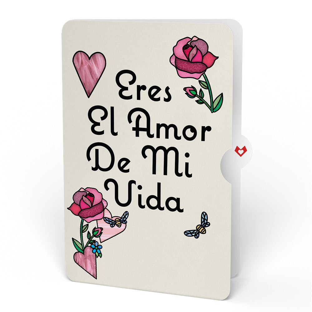 Bee Mine Suncatcher Eres El Amor De Mi Vida Valentine Pop-Up Card and Sentiment Set