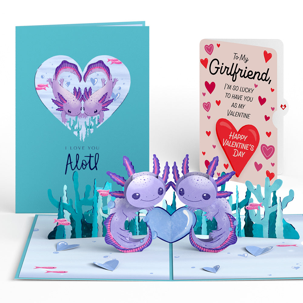 Love You A-Lotl Valentine Pop-Up Card and Sentiment Set for Girlfriend