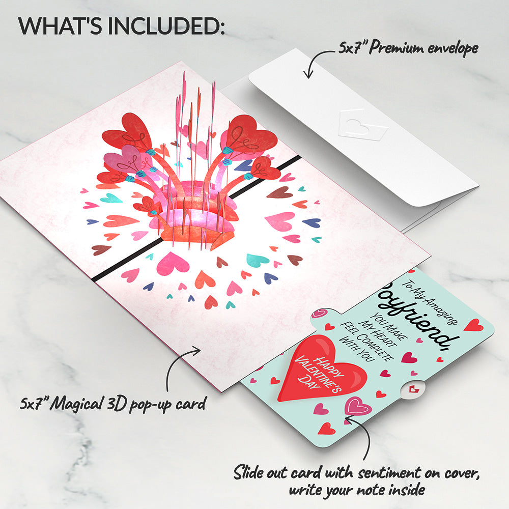 You Light Up My Life Valentine Pop-Up Card and Sentiment Set for Boyfriend