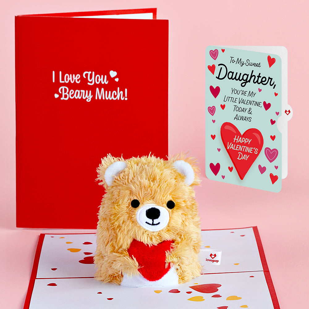 You're The Beary Best Valentine Plushpop Card and Sentiment Set for Daughter