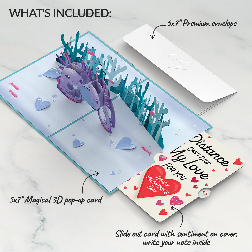 Love You A-Lotl Distance Can't Stop My Love Valentine Pop-Up Card and Sentiment Set