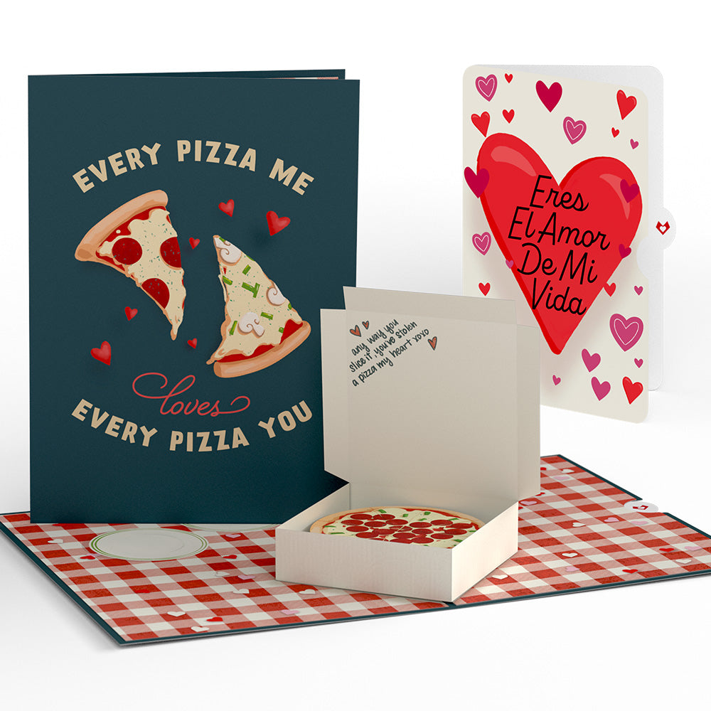 Pizza Love Eres El Amor De Mi Vida Valentine Pop-Up Card and Sentiment Set