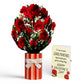 Romantic Red Roses Valentine Bouquet and Sentiment Set for Girlfriend