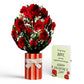 Romantic Red Roses Valentine Bouquet and Sentiment Set for Wife