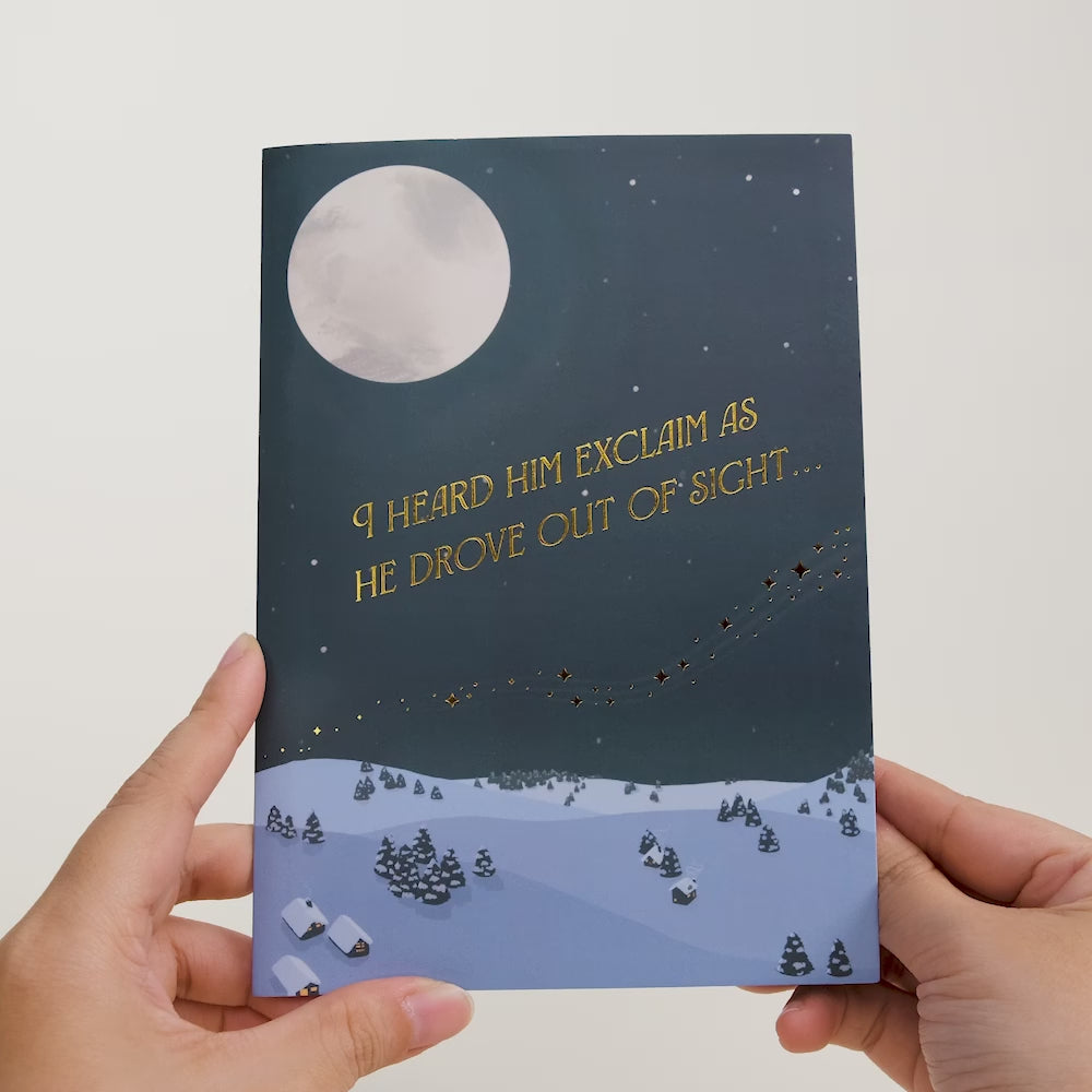 Night Sky Santa Sleigh Pop-Up Card