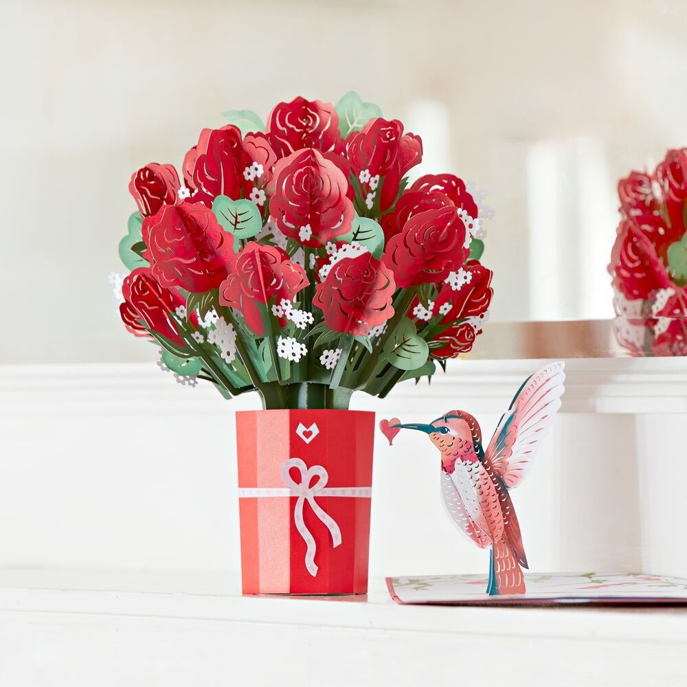 Red Rose Valentine’s Day Hummingbird Bundle