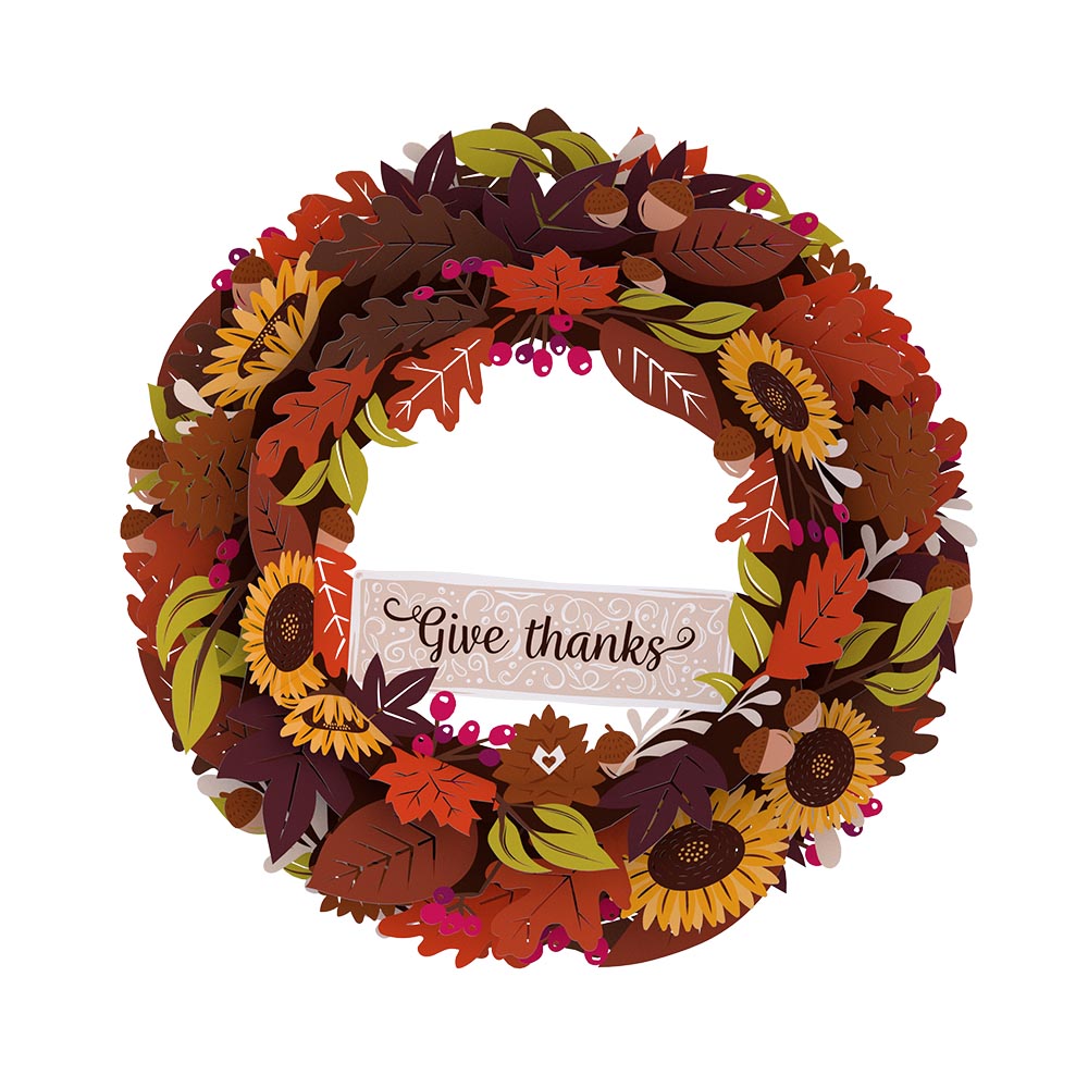 Give Thanks Fall Wreath