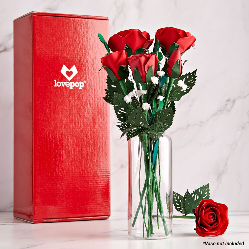 Valentines Day Wrapping Paper,The One I Love,Red Roses,Beautiful