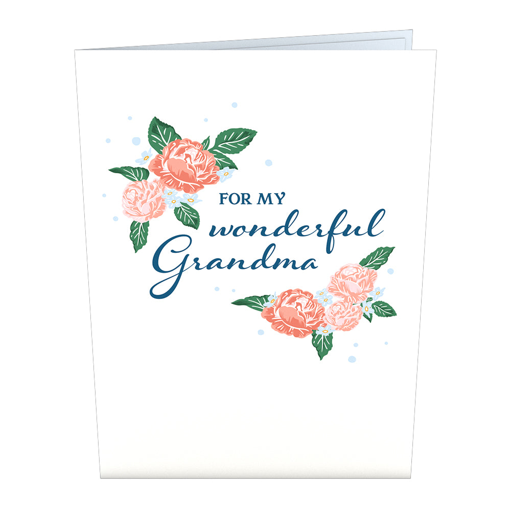 For My Wonderful Grandma Card with Mini Bouquet