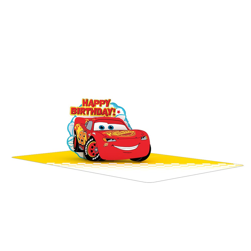 Playpop Card: Disney Pixar Cars: Lightning Mcqueen Birthday | 3D Pop-Up Card | Multicolor Paper | 4.5 x 5.9 | Lovepop